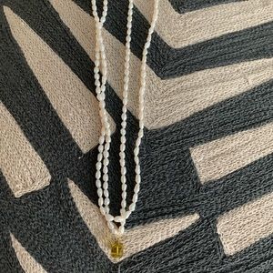 Freshwater Pearl necklace with citrine pendant